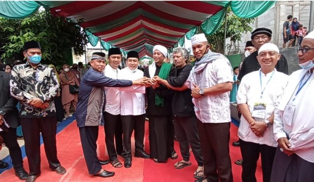 Perayaan Maulid Nabi Muhammad oleh KOMBES Cikarang, Senin (29/11/2021)/Andy Sagita