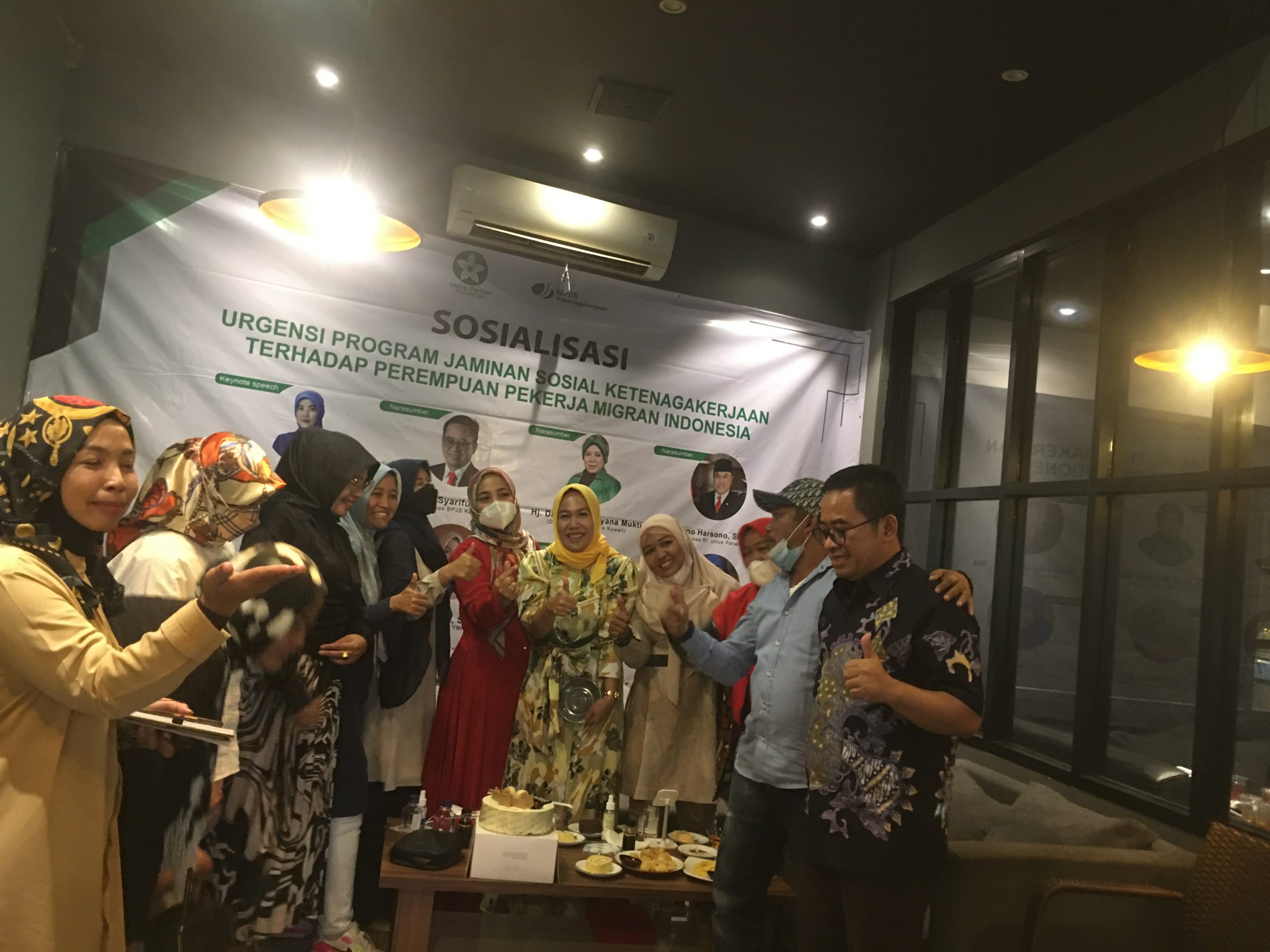 Diskusi tentang "Urgensi Program Jaminan Sosial Ketenagakerjaan Terhadap Perempuan Pekerja Migran Indonesia" di Jakarta Selatan, Rabu (15/12)./A Arista Munandar