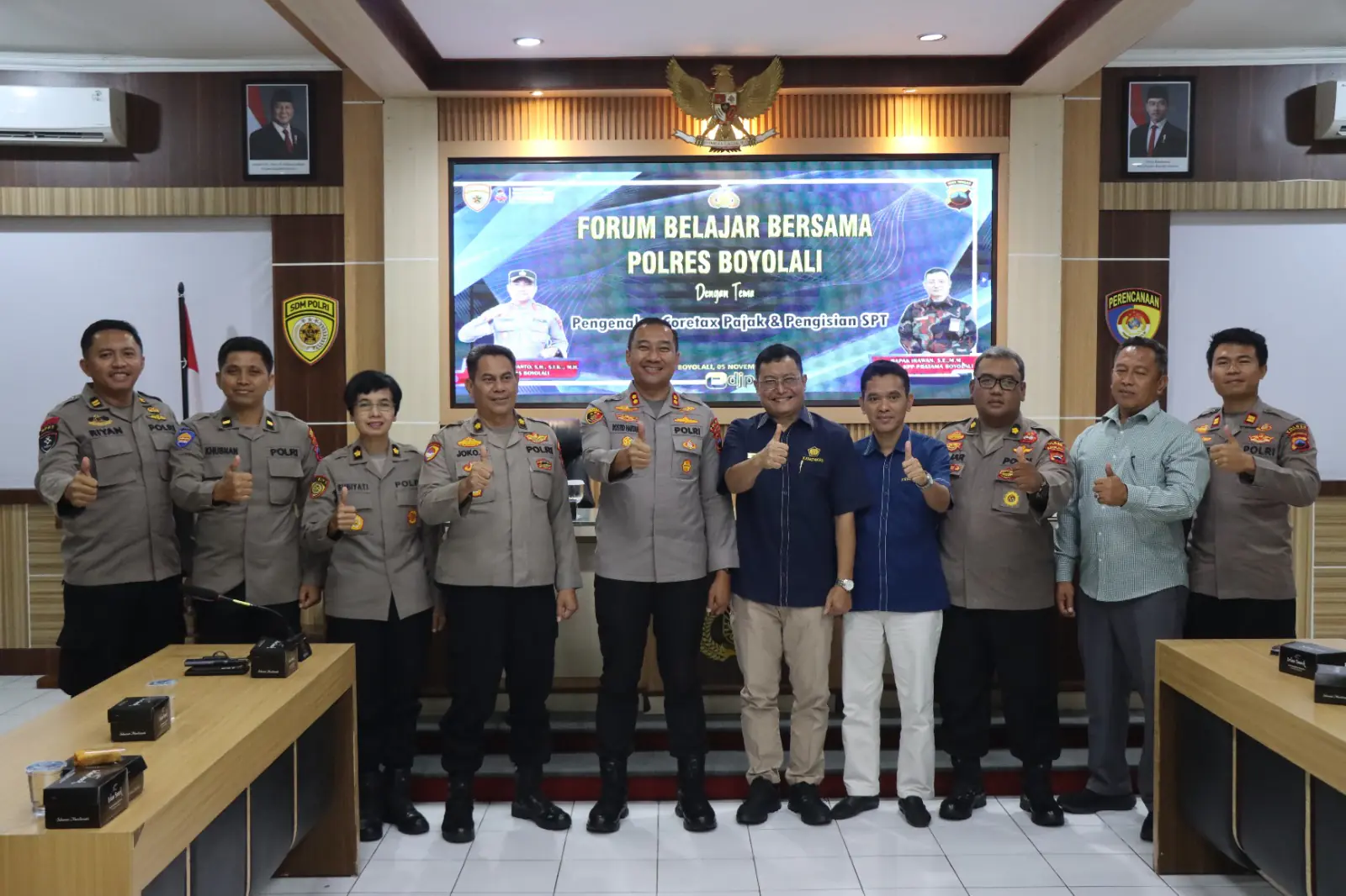 Polres Boyolali Gelar Forum Belajar Bersama Bertema Pengenalan Coretax Pajak dan Pengisian SPT