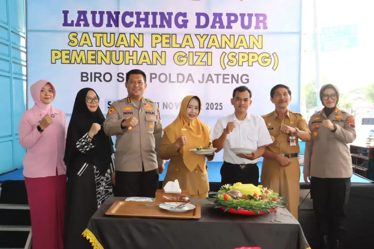 Dapur SPPG Biro SDM Polda Jateng di Polres Sragen Resmi Beroperasi