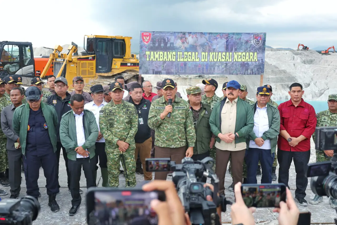 Satgas PKH Bongkar Tambang Timah Ilegal, Panglima TNI Turun ke Lokasi