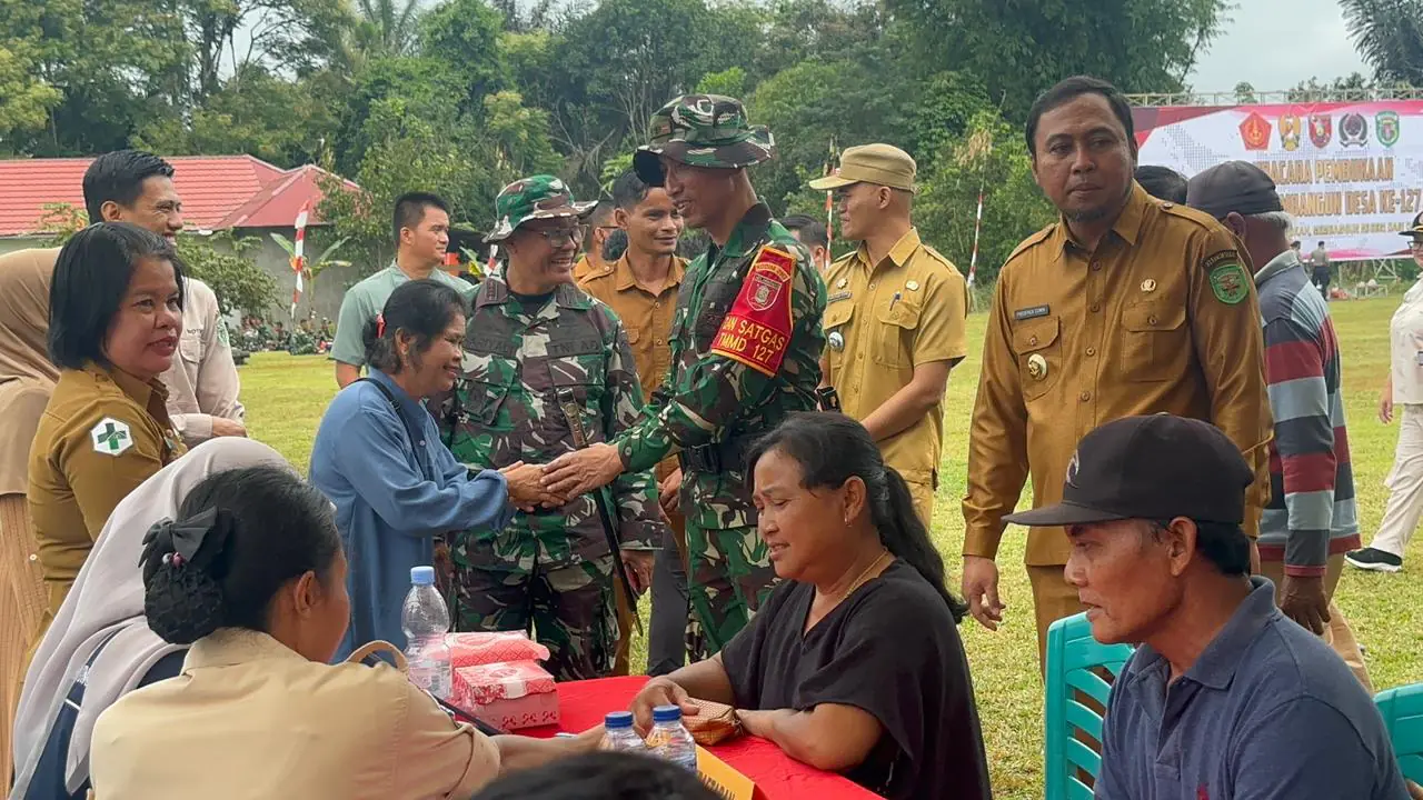 TMMD Wiltas Ke-127 Hadirkan Pengobatan Gratis bagi Warga Linggang Amer